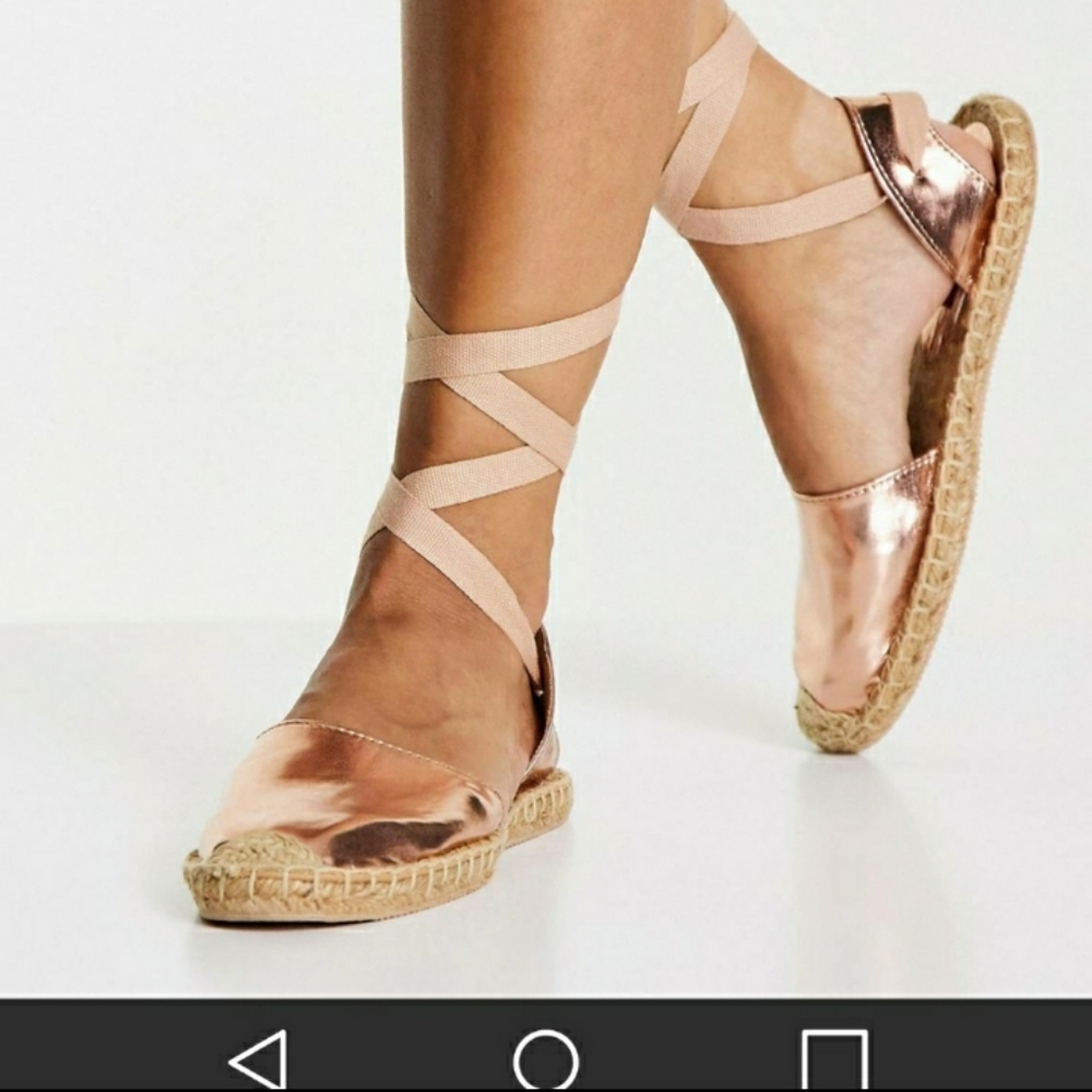 Rose Gold Espadrilles